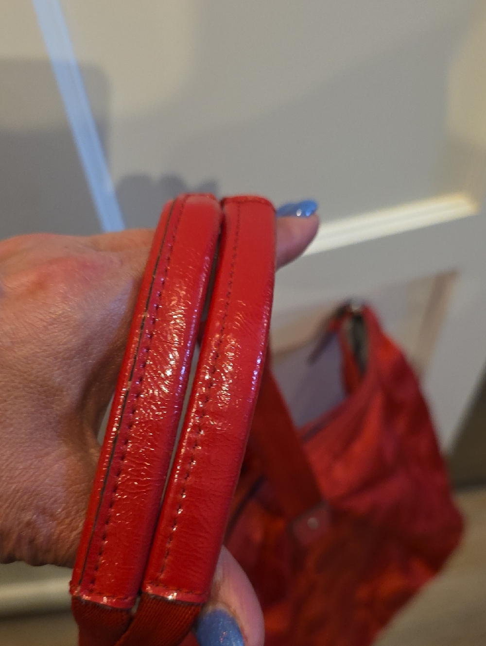 Coach Extra LARGE RED NYLON TOTE - Picture 4 of 7